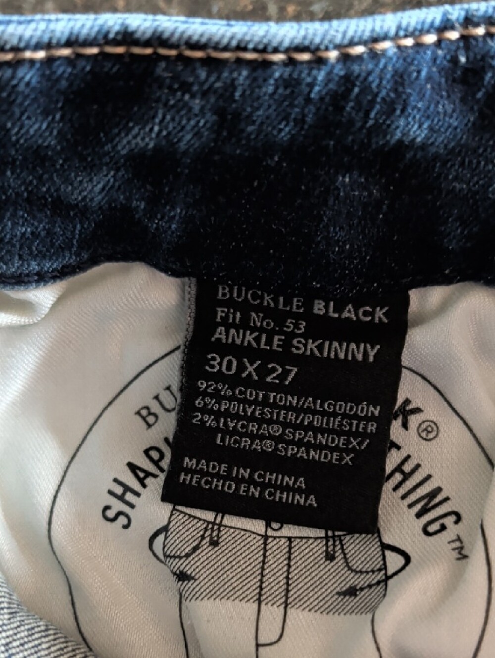 Buckle Women’s Skinny Jeans - Light Blue & Dark Blue (Pair) - Picture 3 of 9